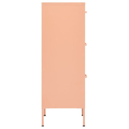 Storage Cabinet Pink 42.5x35x101.5 cm Steel - OLBRIT