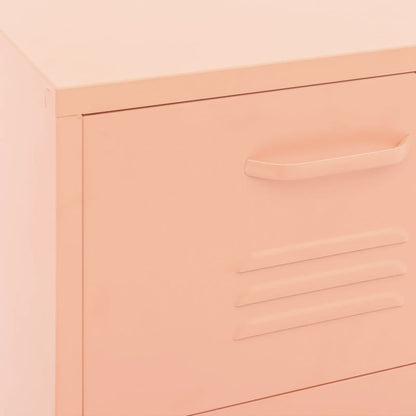 Storage Cabinet Pink 42.5x35x101.5 cm Steel - OLBRIT