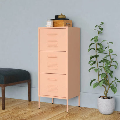 Storage Cabinet Pink 42.5x35x101.5 cm Steel - OLBRIT