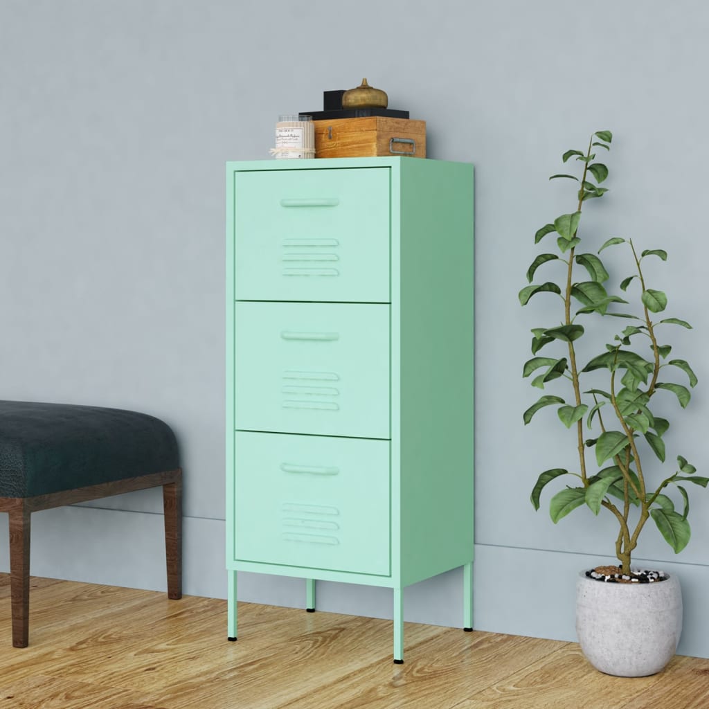 Storage Cabinet Mint 42.5x35x101.5 cm Steel - OLBRIT