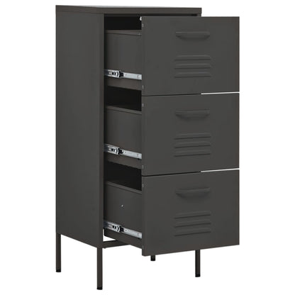 Storage Cabinet Anthracite 42.5x35x101.5 cm Steel - OLBRIT