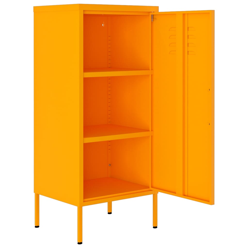 Storage Cabinet Mustard Yellow 42.5x35x101.5 cm Steel - OLBRIT