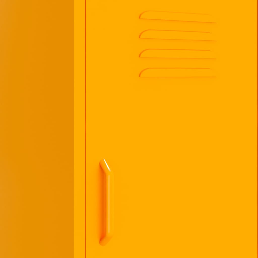 Storage Cabinet Mustard Yellow 42.5x35x101.5 cm Steel - OLBRIT