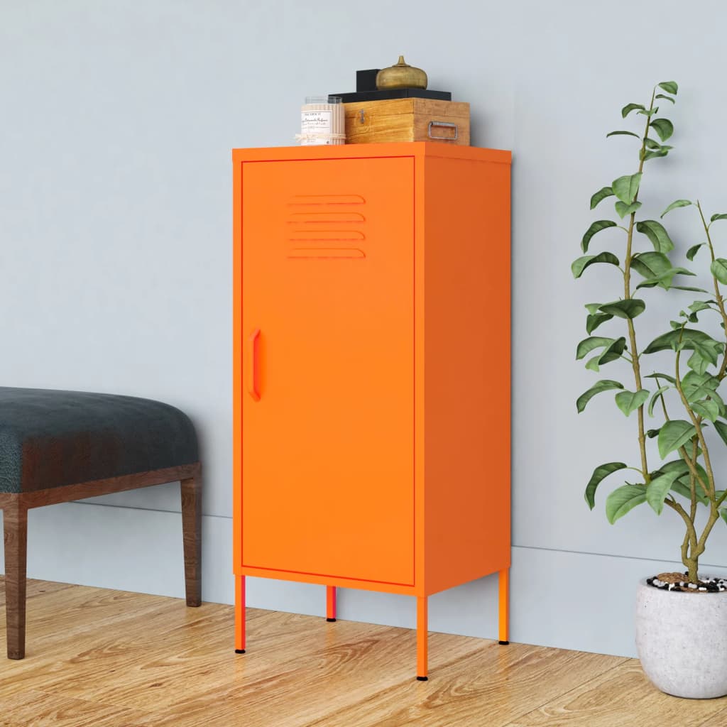 Storage Cabinet Orange 42.5x35x101.5 cm Steel - OLBRIT