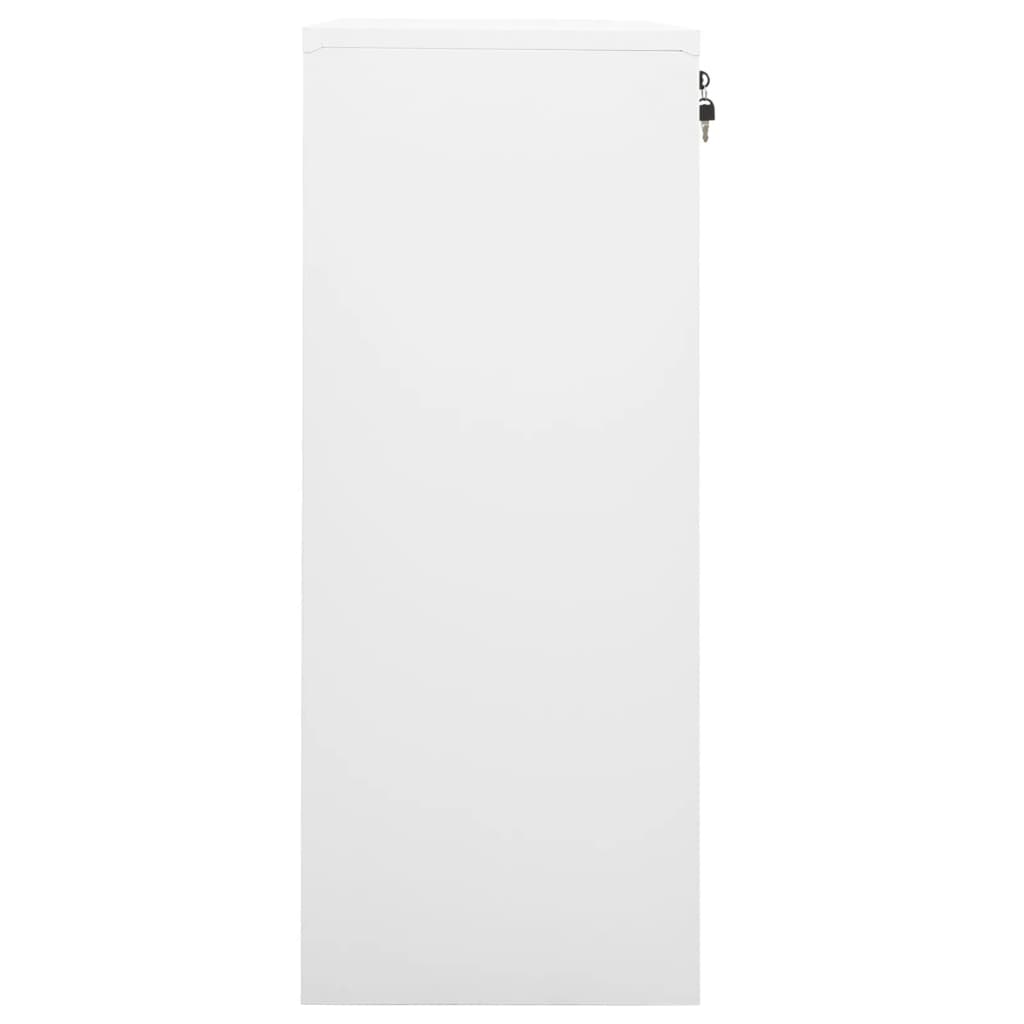 Office Cabinet White 90x40x102 cm Steel - OLBRIT