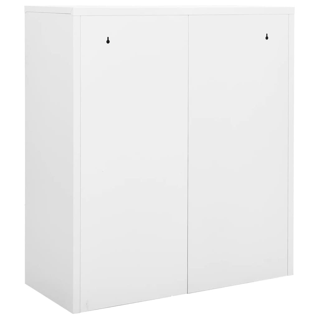 Office Cabinet White 90x40x102 cm Steel - OLBRIT