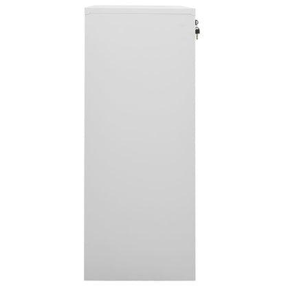Office Cabinet Light Grey 90x40x102 cm Steel - OLBRIT