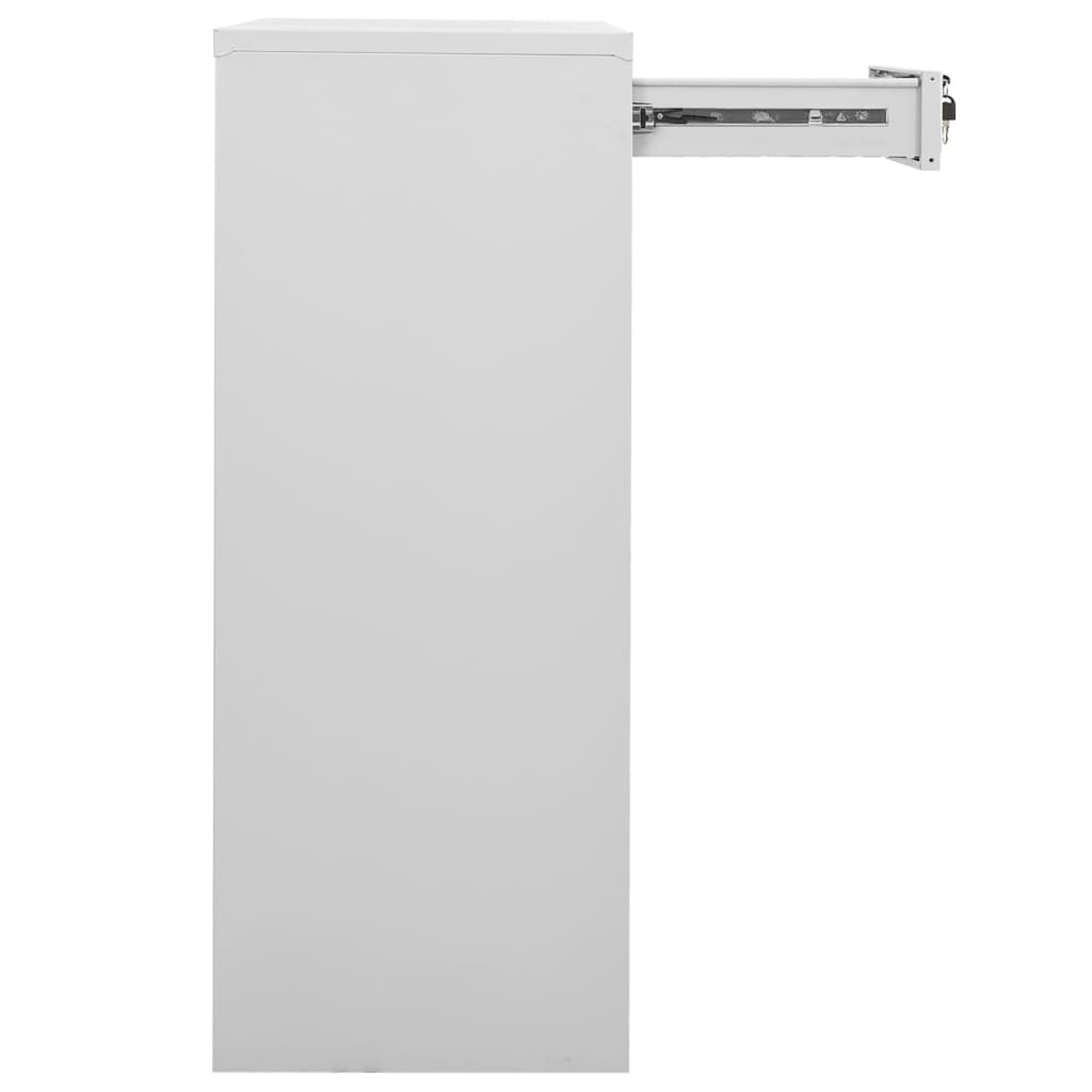 Office Cabinet Light Grey 90x40x102 cm Steel - OLBRIT