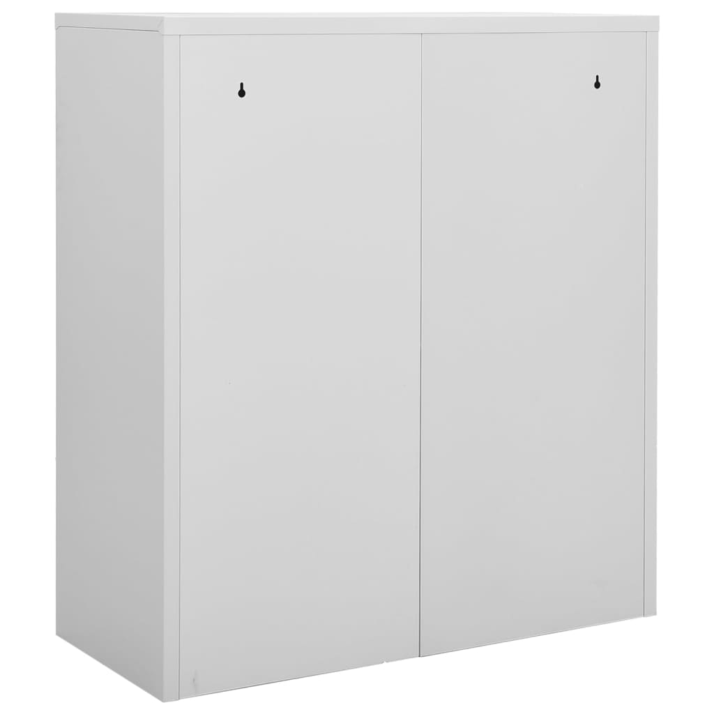 Office Cabinet Light Grey 90x40x102 cm Steel - OLBRIT