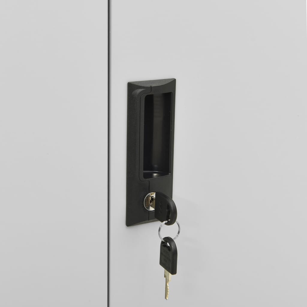 Office Cabinet Light Grey 90x40x102 cm Steel - OLBRIT