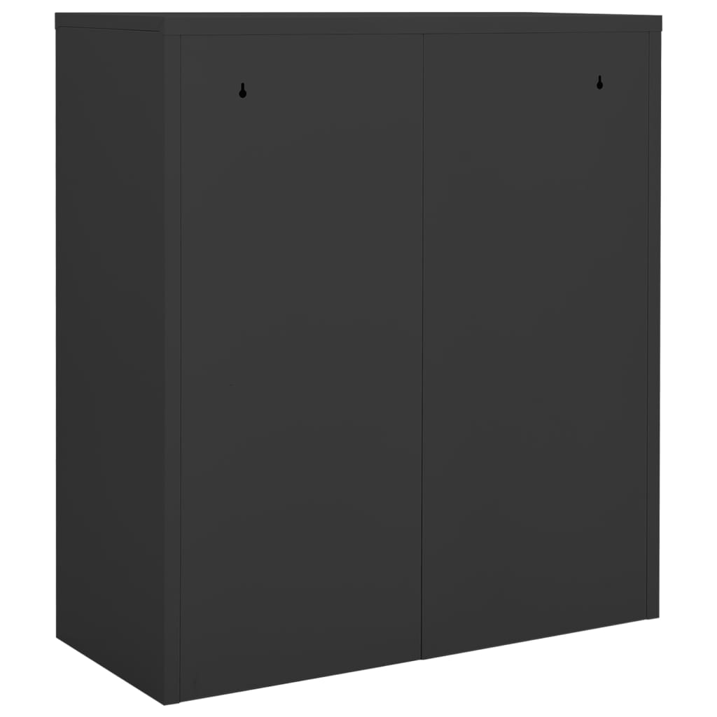 Office Cabinet Anthracite 90x40x102 cm Steel - OLBRIT