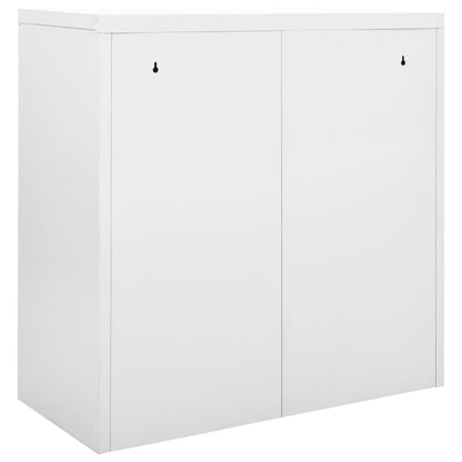 Sliding Door Cabinet Grey 90x40x90 cm Steel - OLBRIT