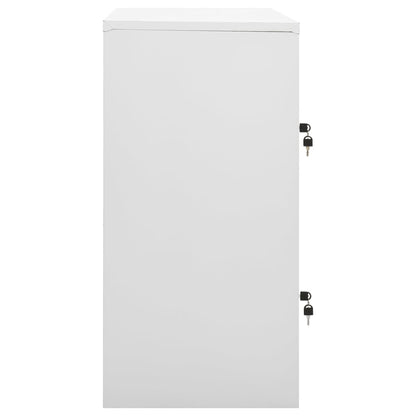 Locker Cabinet Light Grey and Blue 90x45x92.5 cm Steel - OLBRIT