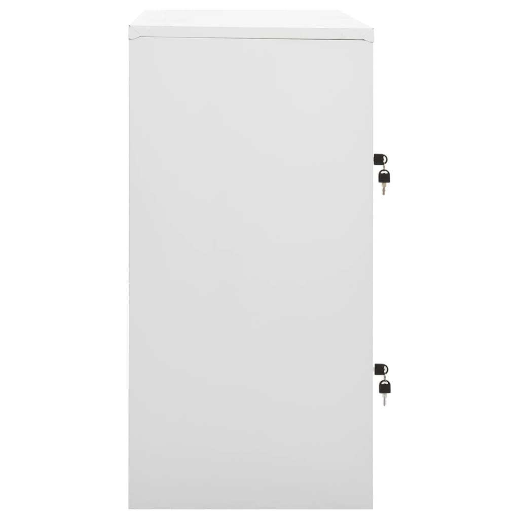 Locker Cabinet Light Grey and Green 90x45x92.5 cm Steel - OLBRIT