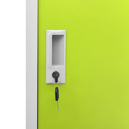 Locker Cabinet Light Grey and Green 90x45x92.5 cm Steel - OLBRIT