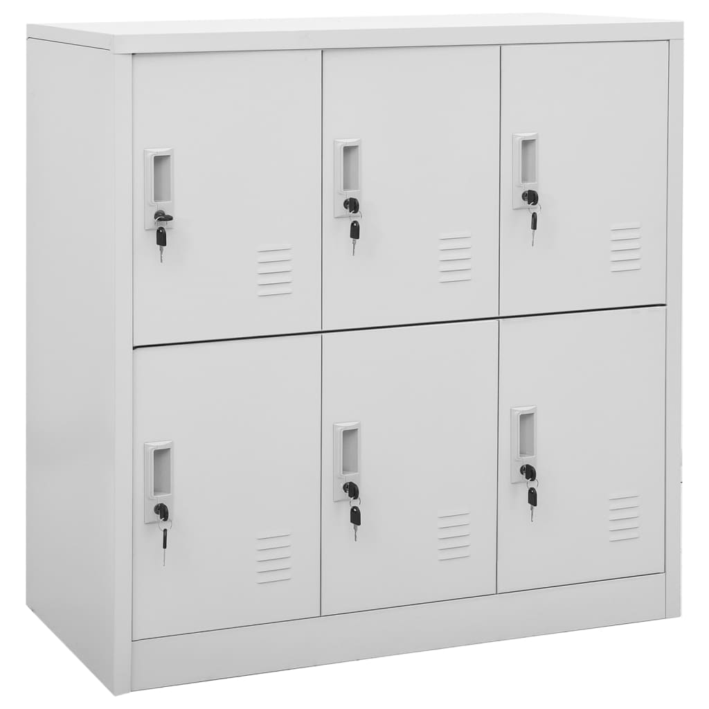 Locker Cabinet Light Grey 90x45x92.5 cm Steel - OLBRIT