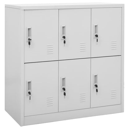 Locker Cabinet Light Grey 90x45x92.5 cm Steel - OLBRIT
