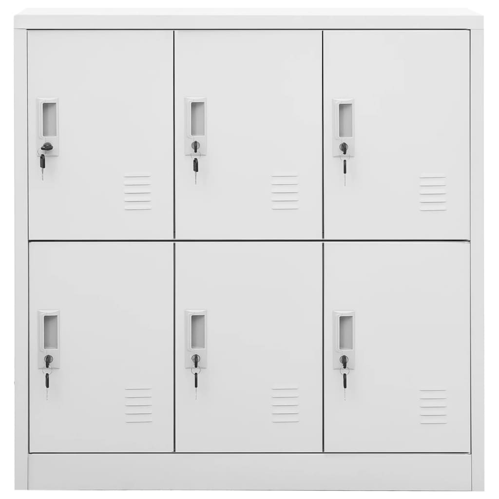 Locker Cabinet Light Grey 90x45x92.5 cm Steel - OLBRIT