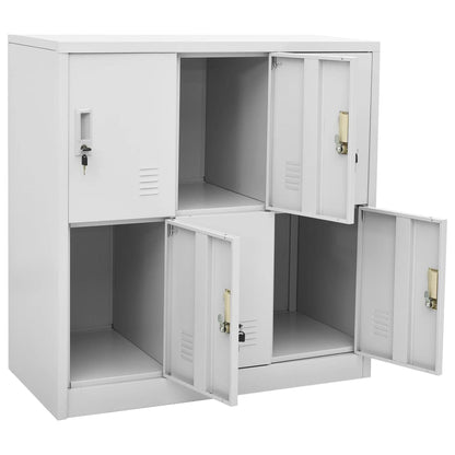 Locker Cabinet Light Grey 90x45x92.5 cm Steel - OLBRIT
