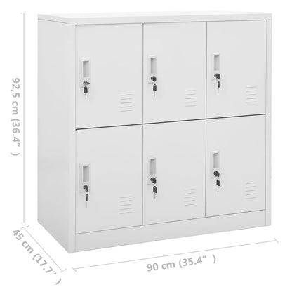 Locker Cabinet Light Grey 90x45x92.5 cm Steel - OLBRIT