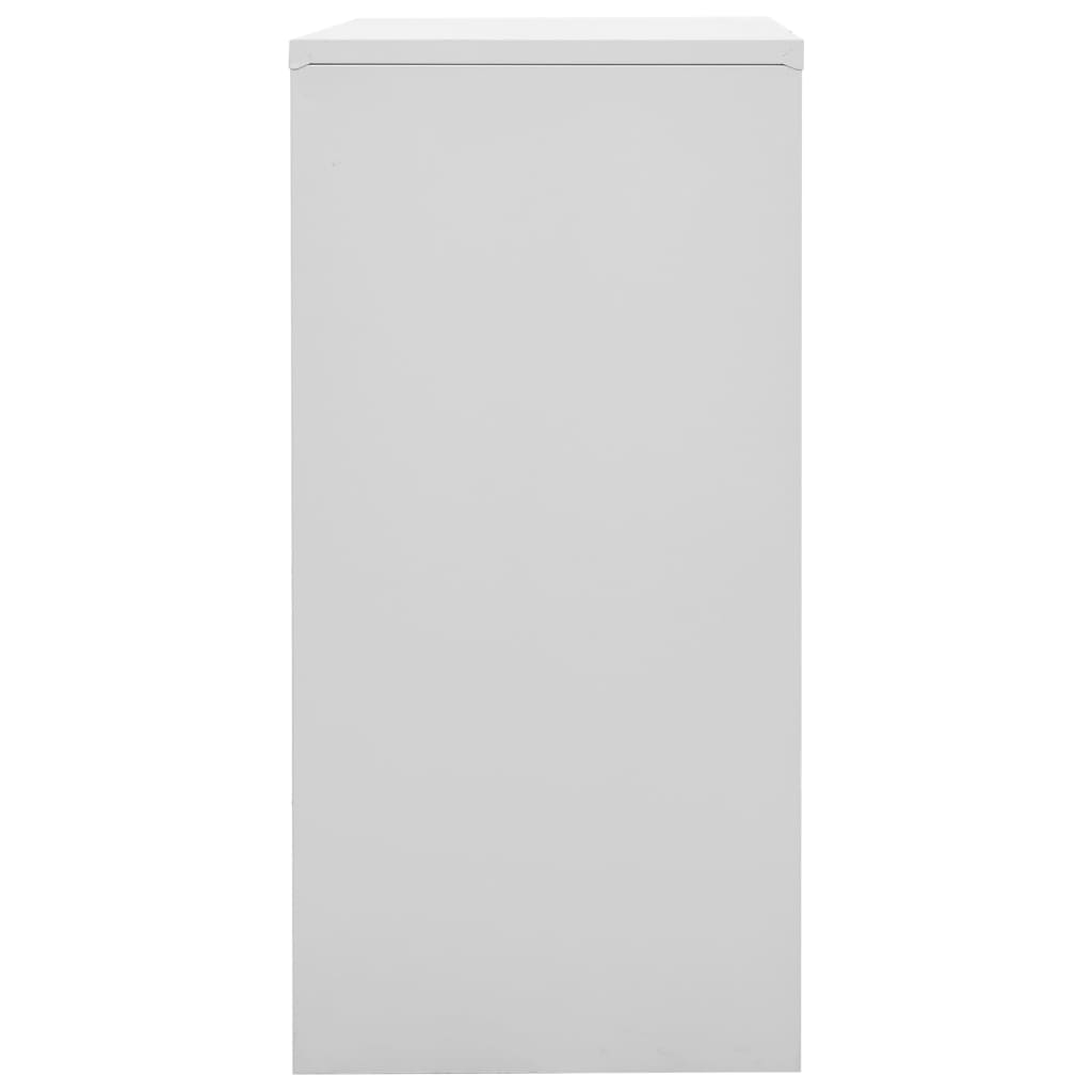 Locker Cabinet Light Grey and Red 90x45x92.5 cm Steel - OLBRIT