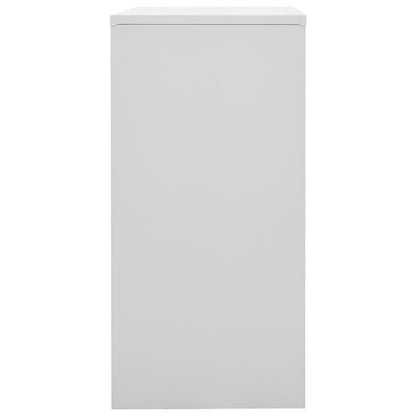 Locker Cabinet Light Grey and Red 90x45x92.5 cm Steel - OLBRIT