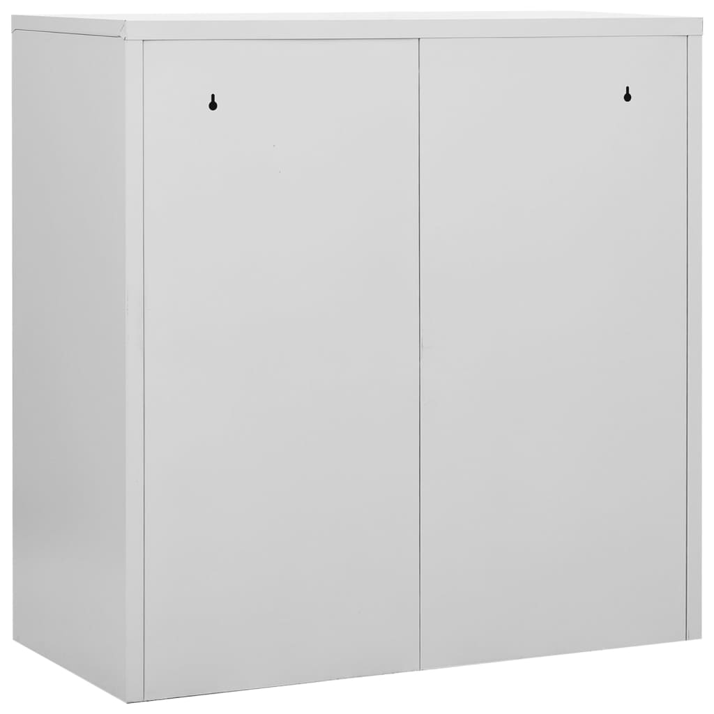 Locker Cabinet Light Grey and Red 90x45x92.5 cm Steel - OLBRIT