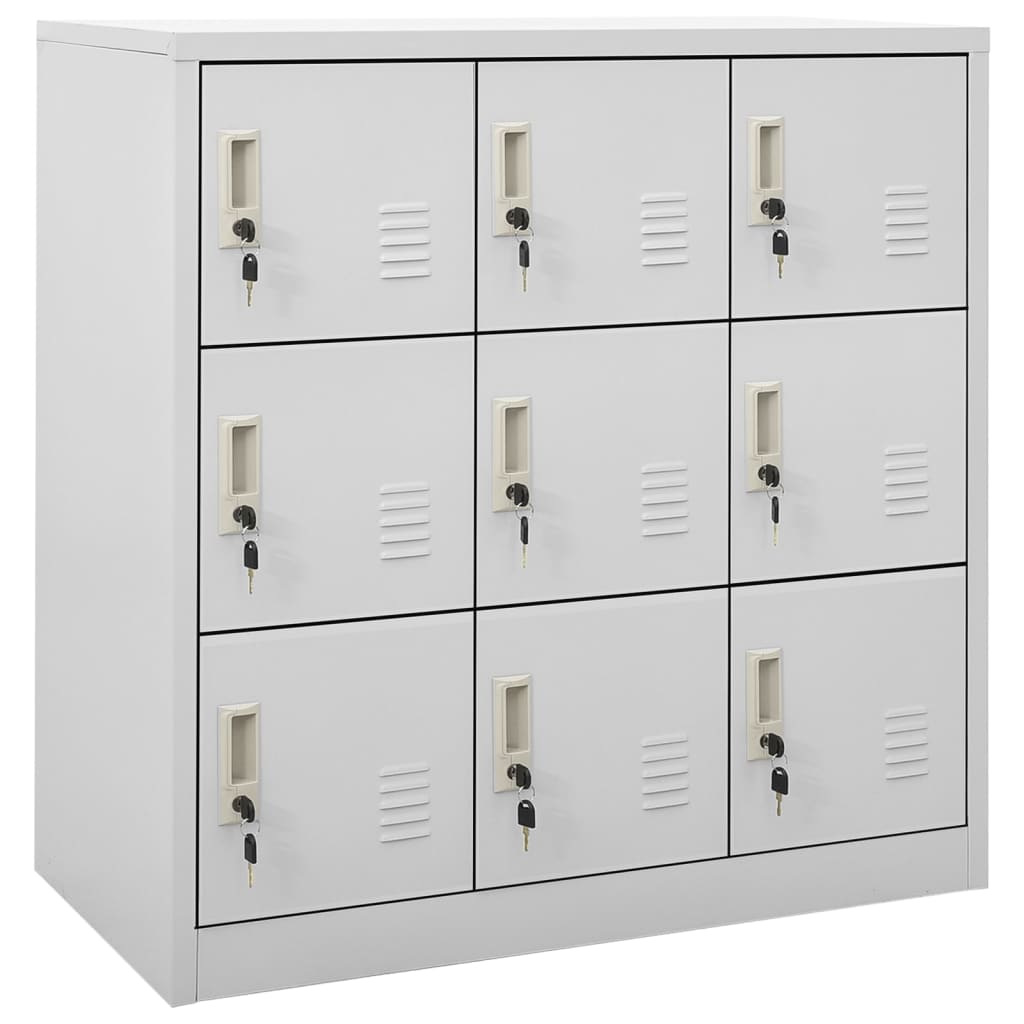 Locker Cabinet Light Grey 90x45x92.5 cm Steel - OLBRIT