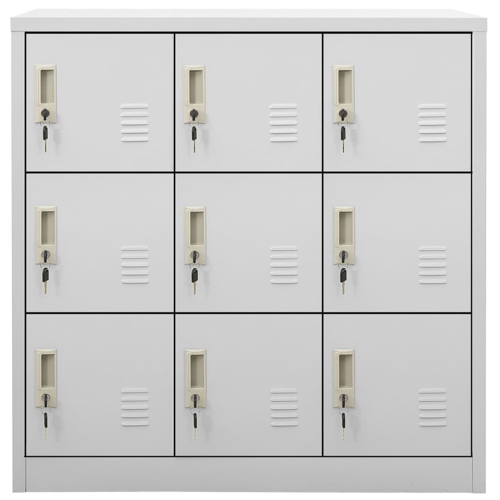 Locker Cabinet Light Grey 90x45x92.5 cm Steel - OLBRIT