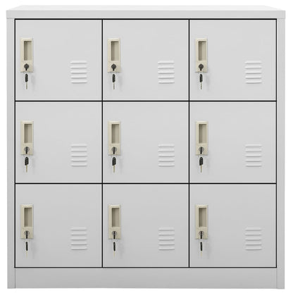 Locker Cabinet Light Grey 90x45x92.5 cm Steel - OLBRIT