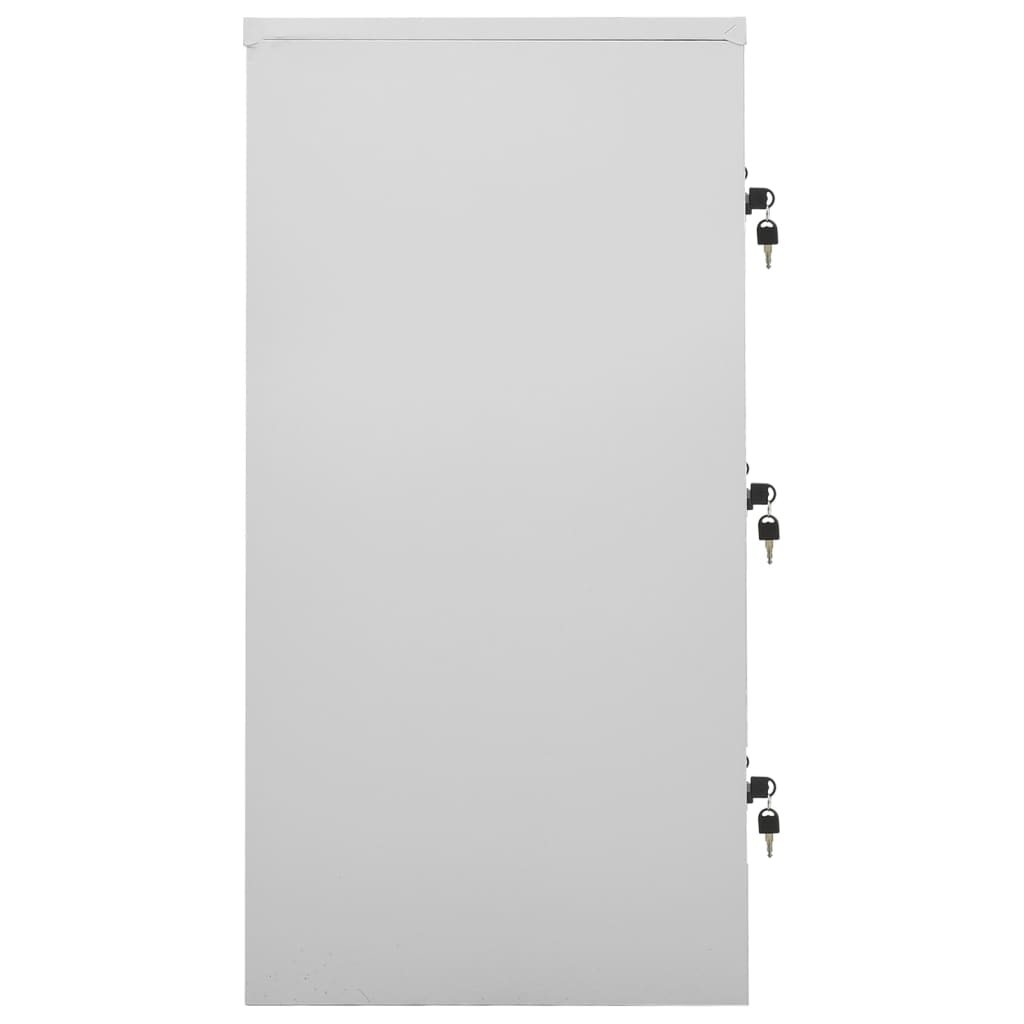 Locker Cabinet Light Grey 90x45x92.5 cm Steel - OLBRIT