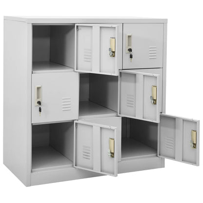 Locker Cabinet Light Grey 90x45x92.5 cm Steel - OLBRIT