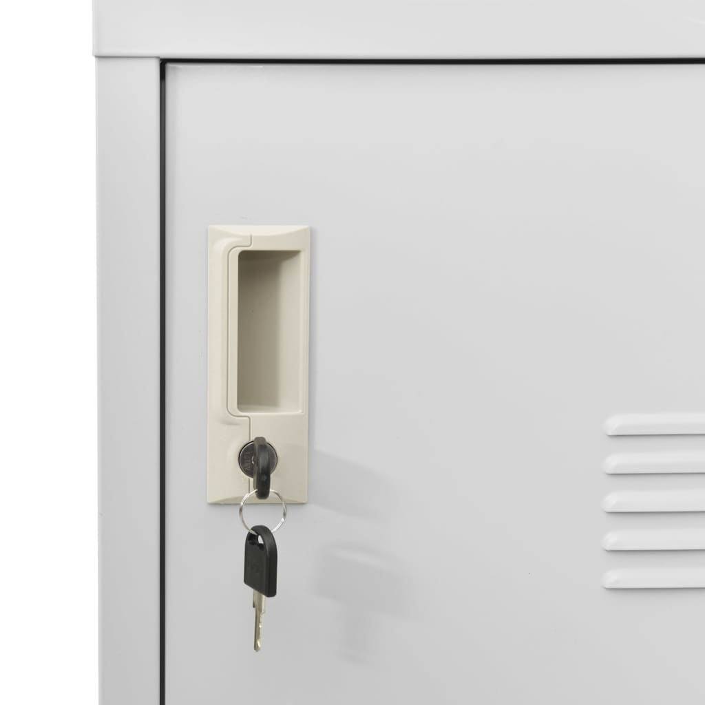 Locker Cabinet Light Grey 90x45x92.5 cm Steel - OLBRIT