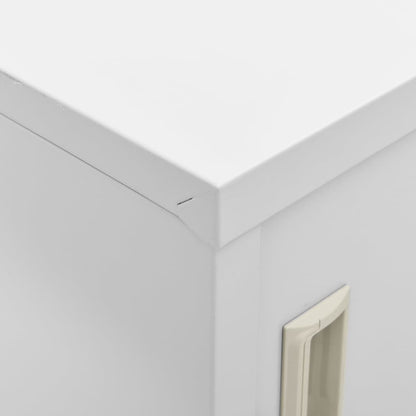 Locker Cabinet Light Grey 90x45x92.5 cm Steel - OLBRIT