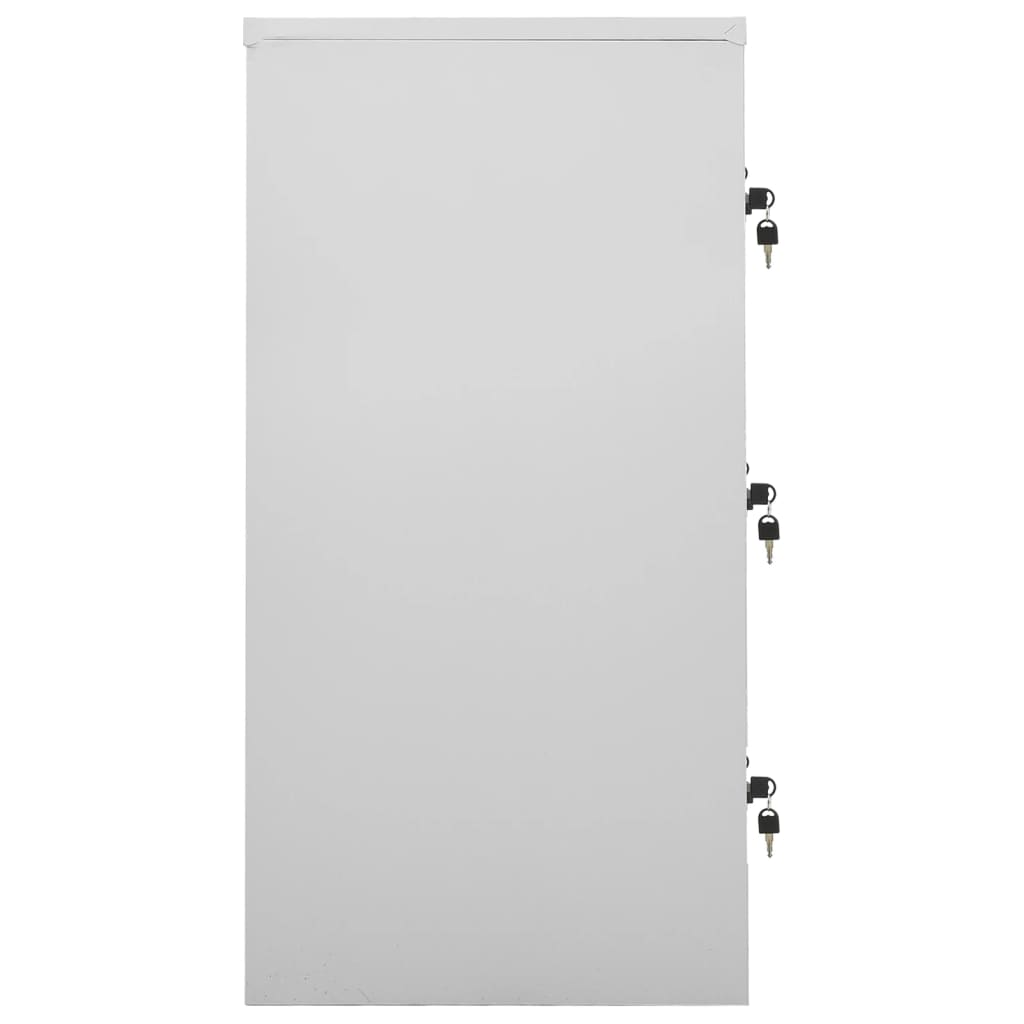 Locker Cabinet Light Grey and Blue 90x45x92.5 cm Steel - OLBRIT