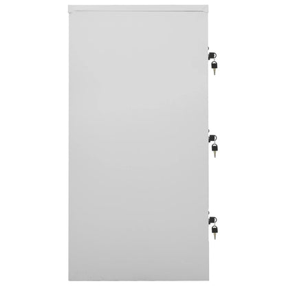Locker Cabinet Light Grey and Blue 90x45x92.5 cm Steel - OLBRIT