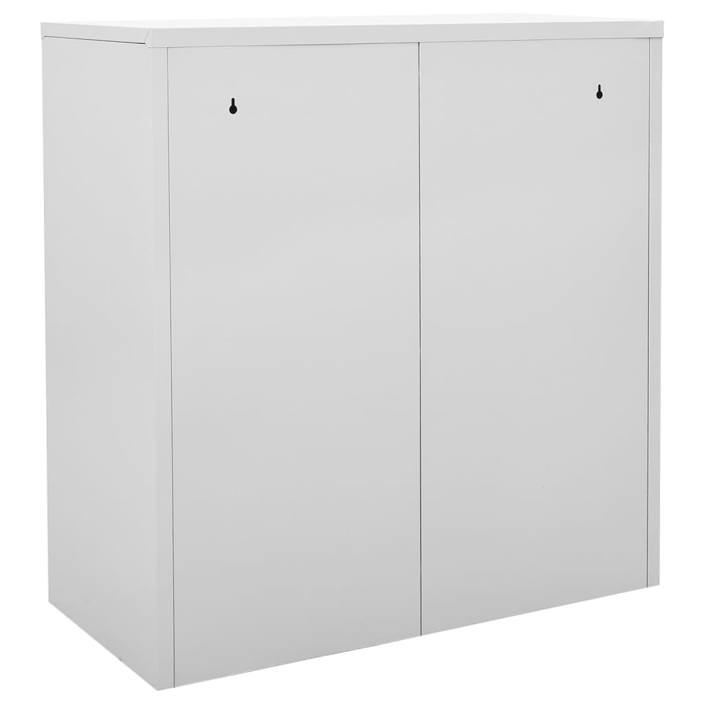 Locker Cabinet Light Grey and Blue 90x45x92.5 cm Steel - OLBRIT