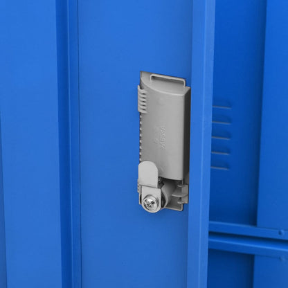 Locker Cabinet Light Grey and Blue 90x45x92.5 cm Steel - OLBRIT