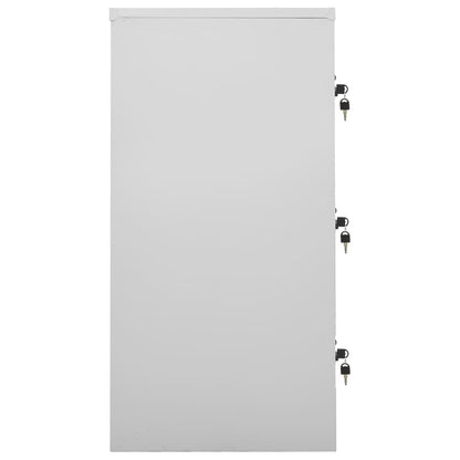 Locker Cabinet Light Grey and Green 90x45x92.5 cm Steel - OLBRIT