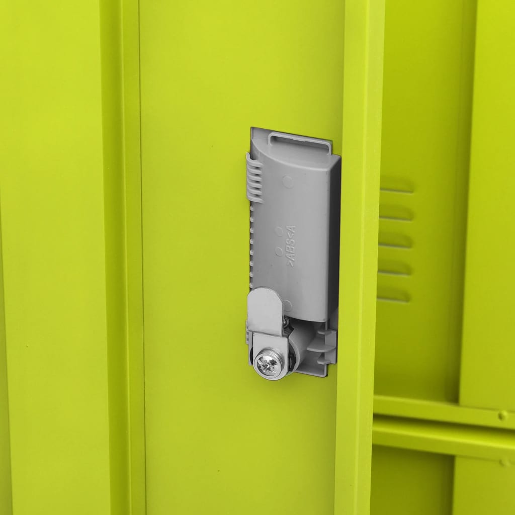 Locker Cabinet Light Grey and Green 90x45x92.5 cm Steel - OLBRIT