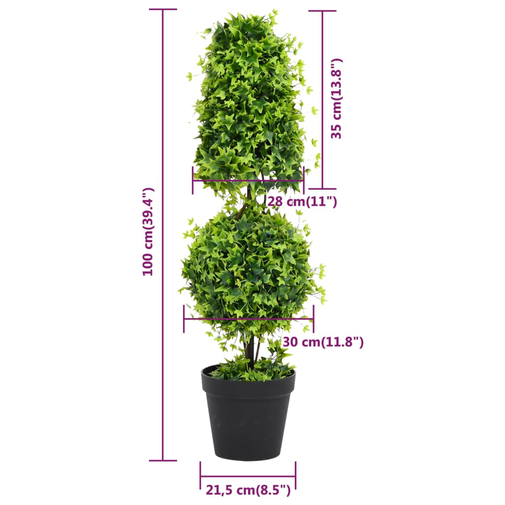 Artificial Boxwood Plant with Pot Green 100 cm - OLBRIT
