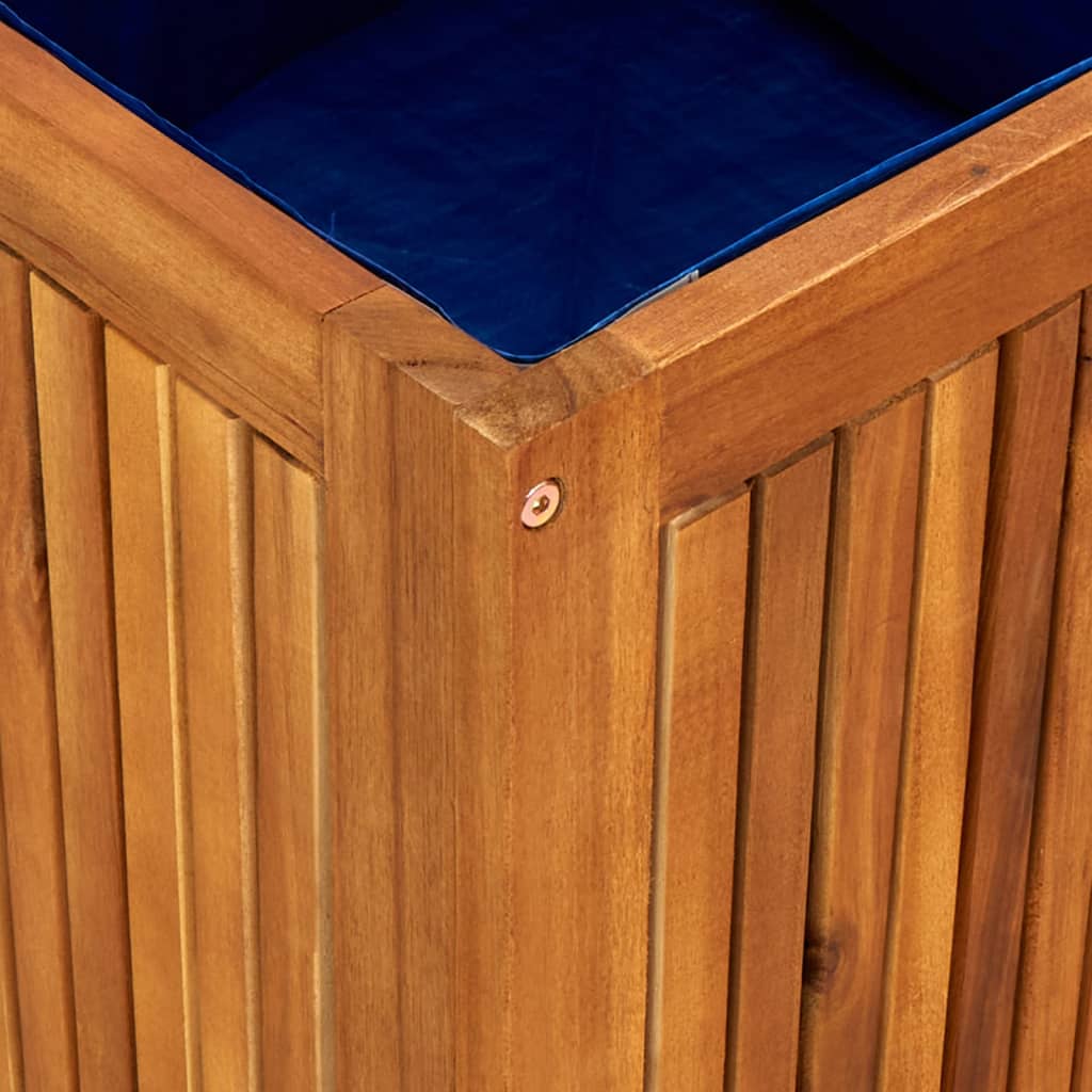 Garden Storage Box 75x75x58 cm Solid Acacia Wood - OLBRIT