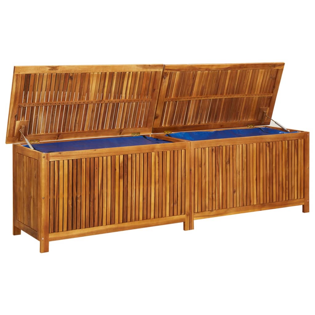 Garden Storage Box 200x50x58 cm Solid Acacia Wood - OLBRIT