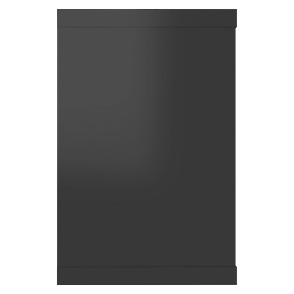 Wall Cube Shelf 6 pcs High Gloss Black 60x15x23 cm Engineered Wood - OLBRIT