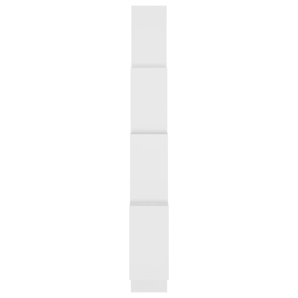 Wall Cube Shelf White 90x15x119 cm Engineered Wood - OLBRIT