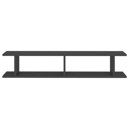 Wall Shelf 2 pcs Grey 105x18x20 cm Engineered Wood - OLBRIT