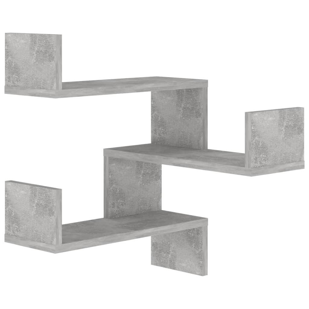 Wall Corner Shelf Concrete Grey 40x40x50 cm Engineered Wood - OLBRIT