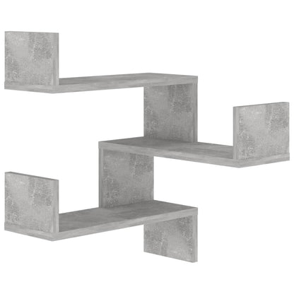 Wall Corner Shelf Concrete Grey 40x40x50 cm Engineered Wood - OLBRIT