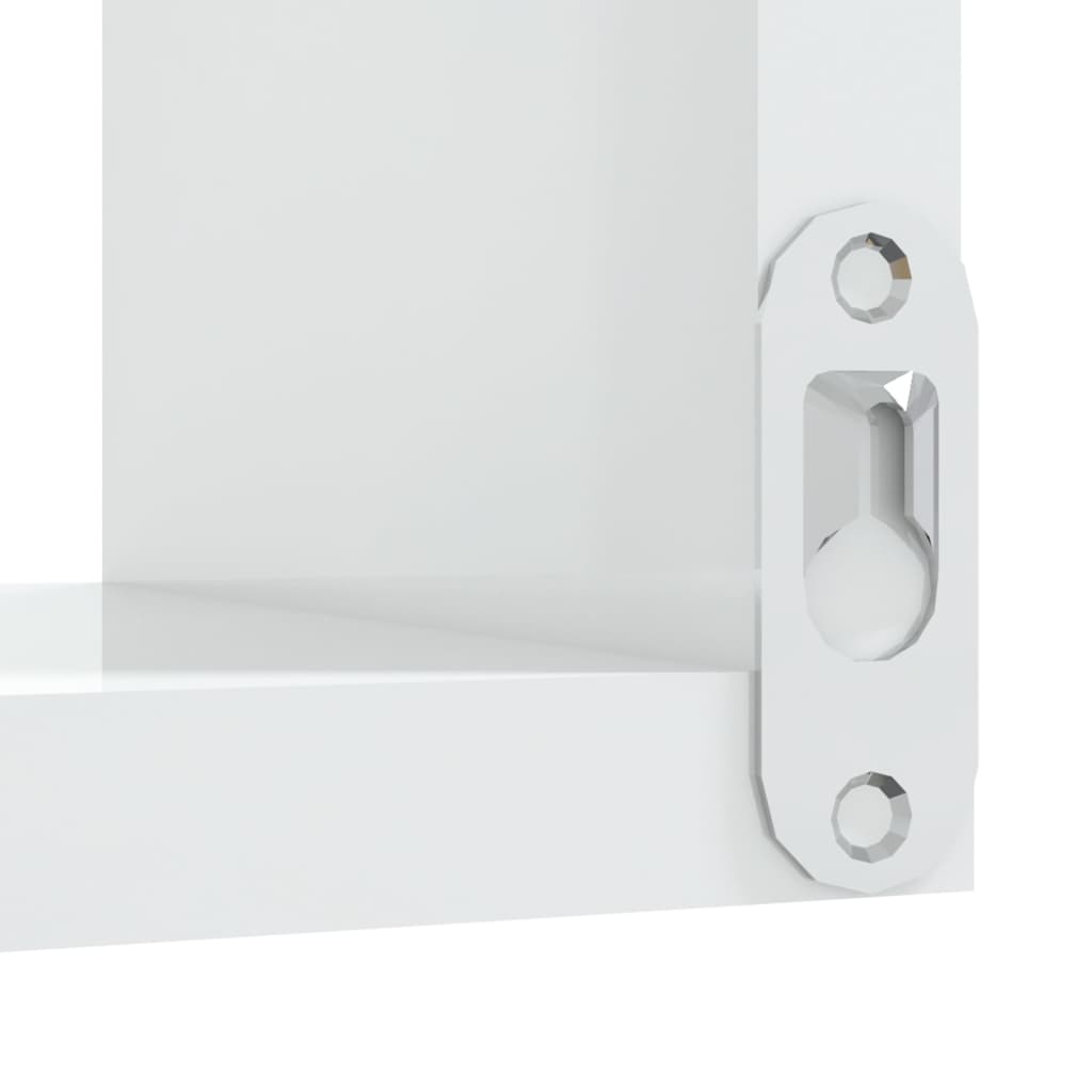 Wall Corner Shelf 2 pcs High Gloss White 40x40x50 cm Engineered Wood - OLBRIT