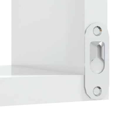 Wall Corner Shelf 2 pcs High Gloss White 40x40x50 cm Engineered Wood - OLBRIT